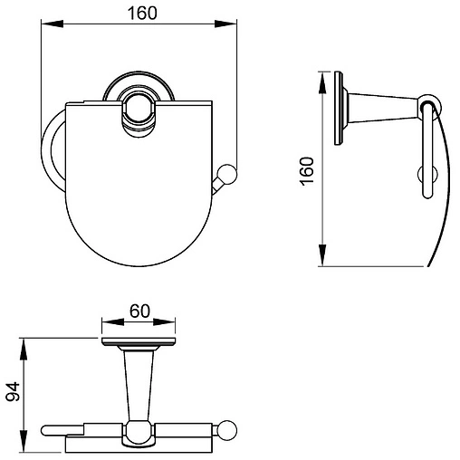 Держатель туалетной бумаги Timo Nelson бронза антик 160042/02