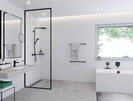 Полотенцедержатель Hansgrohe AddStoris чёрный матовый 41747670