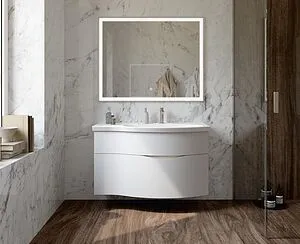 Тумба-умывальник подвесная Kerama Marazzi Riva 100 R белый RV.100RhWHT.M+RV.wb.100Rh Тумба-умывальник подвесная Kerama Marazzi Riva 100 R белый RV.100RhWHT.M+RV.wb.100Rh, 3