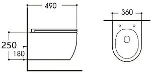 Унитаз подвесной безободковый Aquanet Smart Rimless белый SMART W T Унитаз подвесной безободковый Aquanet Smart Rimless белый SMART W T, 2