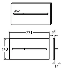 Клавиша смыва для унитаза Viega Visign for More 104 8354.1 598457 хром глянцевый, 2