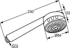 Лейка ручного душа Kludi Zenta хром 6070005-00 Лейка ручного душа Kludi Zenta хром 6070005-00, 2