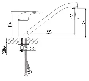 Смеситель для кухни SMARTsant Реал хром SM033501AA, 2