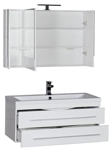 Шкаф-зеркало Aquanet Нота 100 белый 00165372