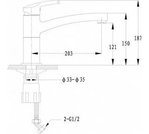 Смеситель для кухни Ewigstein шоколад 25235007 шоколад