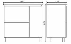Тумба-умывальник напольная Comforty Верона 90 дуб белый 00-00001972CF, 2