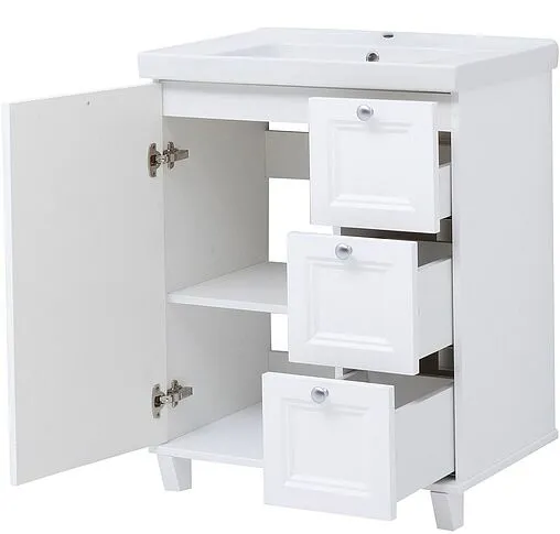 Тумба-умывальник напольная Aquanet Амели 70 белый 00261988+641600