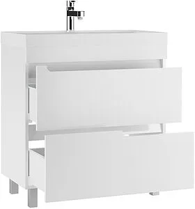 Тумба-умывальник напольный Айсберг Веста 80 белый DV5908T+4670142930020, 4