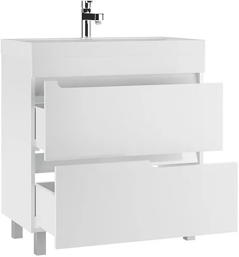 Тумба-умывальник напольный Айсберг Веста 80 белый DV5908T+4670142930020