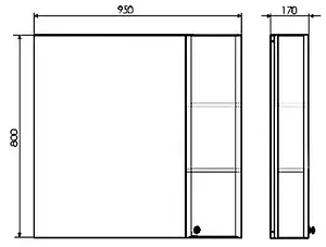 Шкаф-зеркало Comforty Амстердам 95 белый 00004143986CF, 2