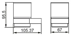 Стакан Aquanet хром 5684 Стакан Aquanet хром 5684, 4