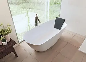 Ванна отдельностоящая из искусственного камня Riho Bilo 165x77 белый B128001105, 4