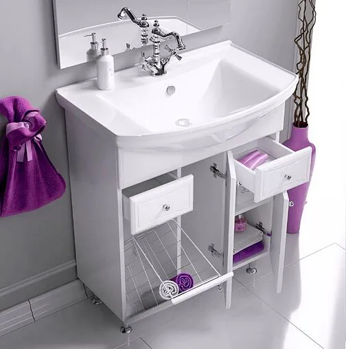 Тумба под умывальник напольная Aqwella Barcelona 70 белый BA0107K