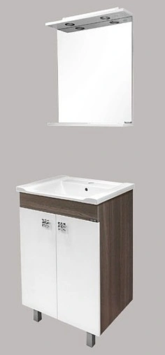 Тумба-умывальник напольная Comforty Рио 60 белый/дуб солсбери