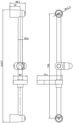 Душевая штанга Rav Slezak золото PD0016Z