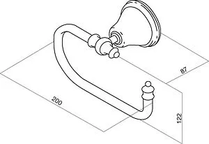 Держатель туалетной бумаги Am.Pm 5 O Clock золото A2534101 Держатель туалетной бумаги Am.Pm 5 O Clock золото A2534101, 2