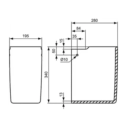 Полупьедестал Ideal Standard Connect белый E797401 Полупьедестал Ideal Standard Connect белый E797401
