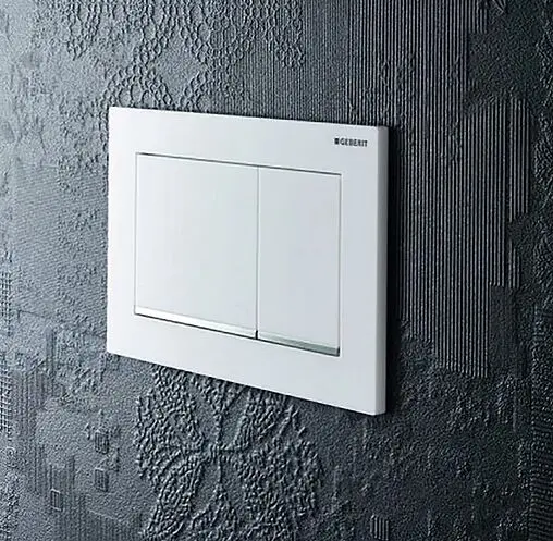 Клавиша смыва для унитаза Geberit Sigma 30 115.883.JT.1 кнопки/белый матовый, полоска/хром глянцевый