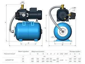 Станция автоматического водоснабжения Unipump Auto DP 750 27260, 4