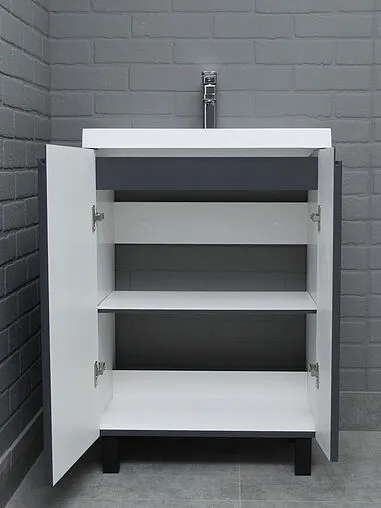 Тумба-умывальник напольная Домино Graffo 60 графит DGr2418T+4627173210164