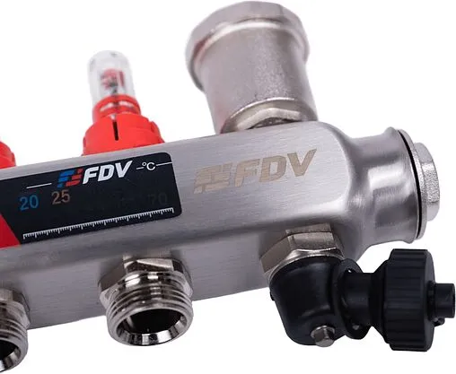 Группа коллекторная с расходомерами 2 отвода 1&quot;в/в x ¾&quot;ек FDV S1103C-2/2