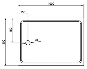 Поддон для душа Cezares Tray TRAY-A-AH-100/90-15-W Поддон для душа Cezares Tray TRAY-A-AH-100/90-15-W, 3