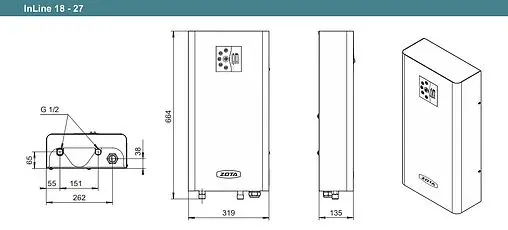 Водонагреватель проточный электрический Zota InLine-18 ZI3468420018 Водонагреватель проточный электрический Zota InLine-18 ZI3468420018
