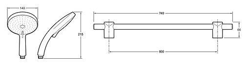 Душевая стойка Jacob Delafon Citrus хром E12980-CP Душевая стойка Jacob Delafon Citrus хром E12980-CP