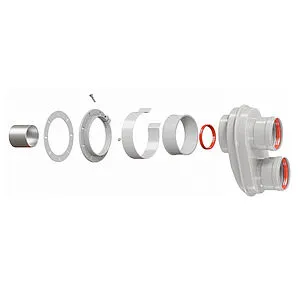 Адаптер разделительный Ø 60/100 x 80/80мм (алюм.) Royal Thermo RTF04.030, 4