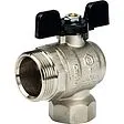 Кран шаровый с американкой угловой 1"в x 1"н Stout ГОСТ Р 59553-2021 SVB-0008-200025