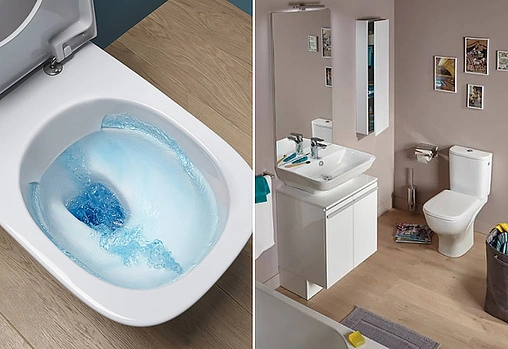 Унитаз-компакт безободковый Jacob Delafon Struktura Rimless белый UJX102-00+ETE212-00