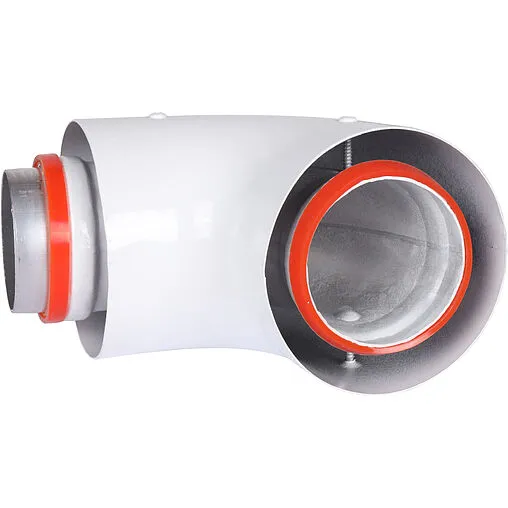 Колено стартовое коаксиальное Ø 60/100мм (алюм.) Rommer RCA-6010-250100