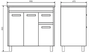 Тумба-умывальник напольная Comforty Тулуза 90 белый/сосна лоредо 00004152036CF, 2