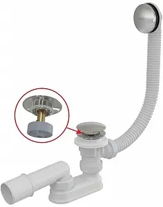 Слив-перелив для ванны AlcaPlast хром A504CKM Слив-перелив для ванны AlcaPlast хром A504CKM, 1