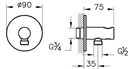 Душевая система со смесителем для душа VitrA Origin хром A49266EXP