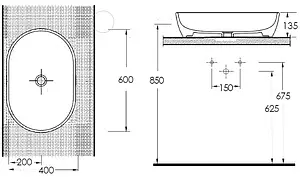 Раковина beWash Bogen 60 черный матовый 88601080 Раковина beWash Bogen 60 черный матовый 88601080, 2
