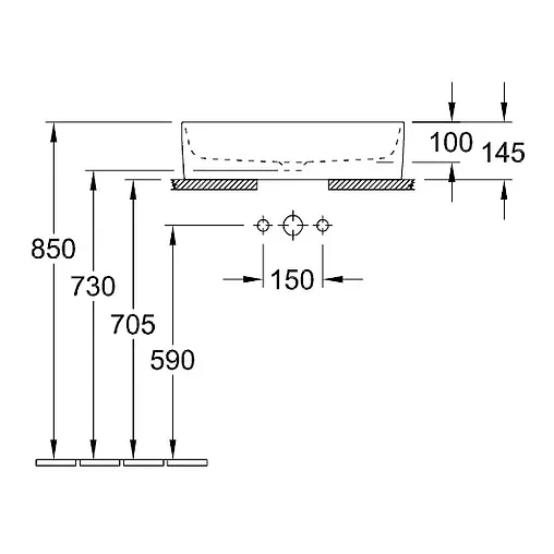 Раковина Villeroy&amp;Boch Collaro CeramicPlus 56 белый 4A1956R1