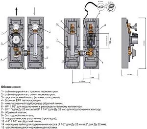 Насосный модуль с 3-х ходовым смесительным клапаном 1"в х 1½"н Meibes V-MK M66833.36WI с насосом Wilo PARA SC 25-7.0 Насосный модуль с 3-х ходовым смесительным клапаном 1"в х 1½"н Meibes V-MK M66833.36WI с насосом Wilo PARA SC 25-7.0, 2