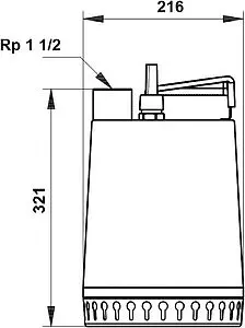 Насос дренажный Q=18м³/ч H=13м Grundfos UNILIFT AP12.406.A1 96010979, 4