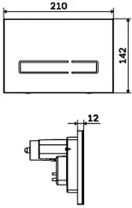 Клавиша смыва для унитаза Am.Pm Touchless Pro I0450A38 стекло/черный, 2