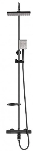 Душевая система с термостатом для ванны Swedbe Hermes чёрный матовый 5117B