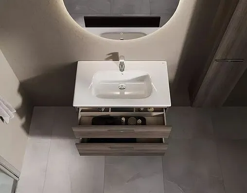 Тумба под умывальник подвесная Roca Victoria 80 городской дуб A857470402