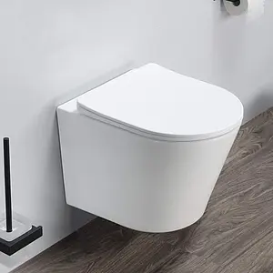 Унитаз подвесной безободковый Comforty белый матовый 105MW Унитаз подвесной безободковый Comforty белый матовый 105MW, 3