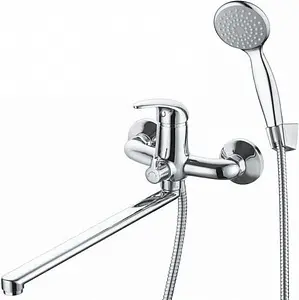 Смеситель для ванны с длинным изливом Gross Aqua Basic хром 7211257C-35F Смеситель для ванны с длинным изливом Gross Aqua Basic хром 7211257C-35F, 1