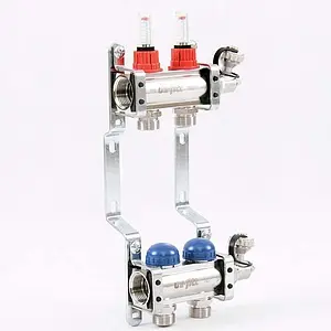 Группа коллекторная с расходомерами 2 отвода 1&quot;в/в x ¾&quot;ек Uni-fitt 440E4302, 2