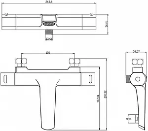 Термостат для ванны Swedbe Mercury хром 9063 Термостат для ванны Swedbe Mercury хром 9063, 2