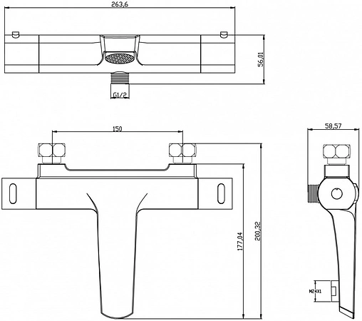 Термостат для ванны Swedbe Mercury хром 9063 Термостат для ванны Swedbe Mercury хром 9063