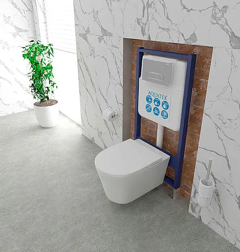 Унитаз подвесной безободковый Aquatek Оберон белый AQ1363W-00