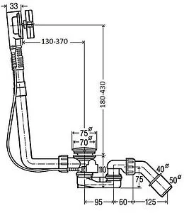 Слив-перелив для ванны Bette Multiplex M5 хром B602-901 Слив-перелив для ванны Bette Multiplex M5 хром B602-901, 2