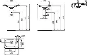Раковина Ideal Standard Tonic II Guest 45 R белый K087601 Раковина Ideal Standard Tonic II Guest 45 R белый K087601, 2
